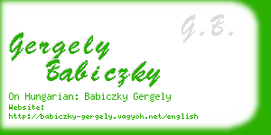 gergely babiczky business card